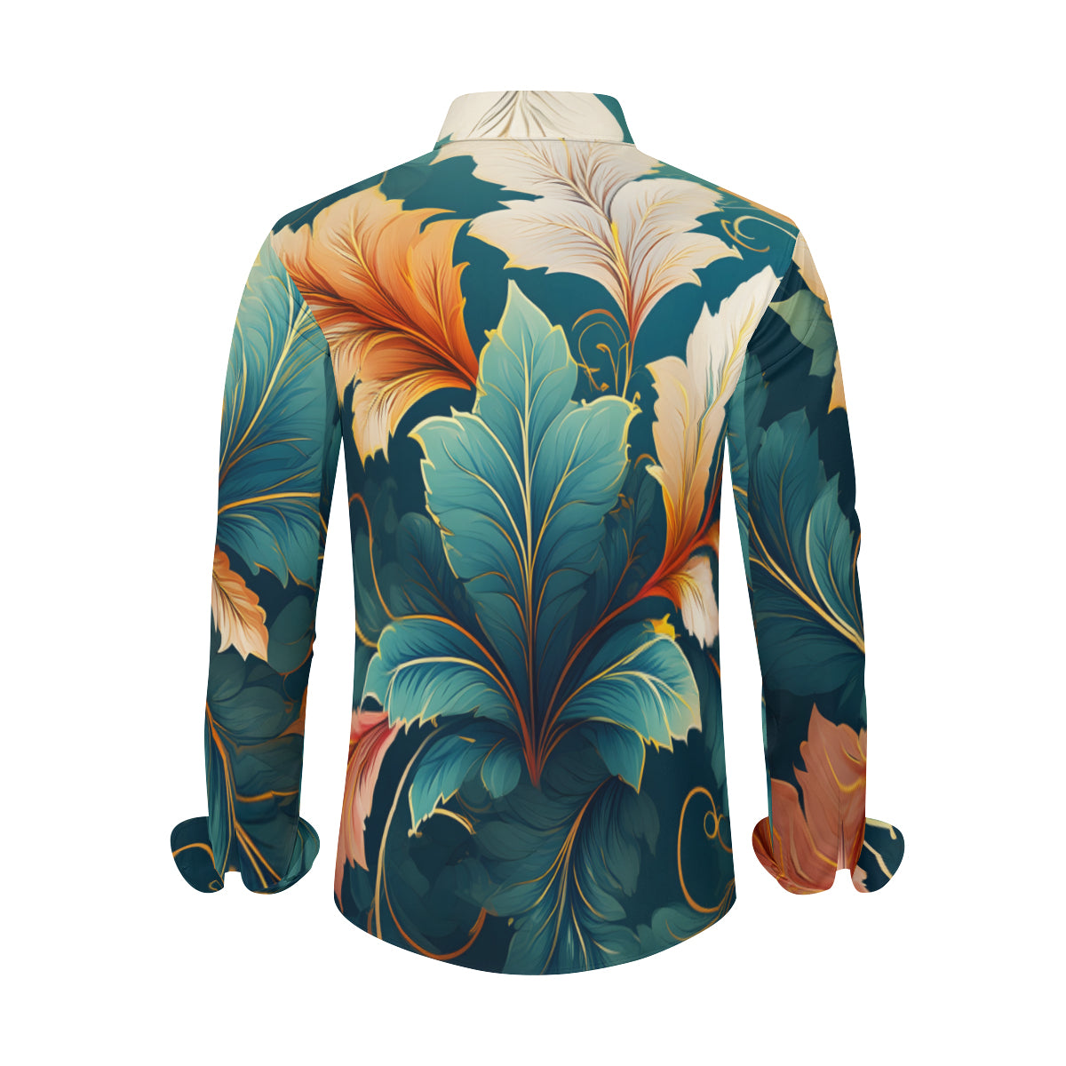 Botanical Pattern Men's Classic Long-Sleeved Shirt