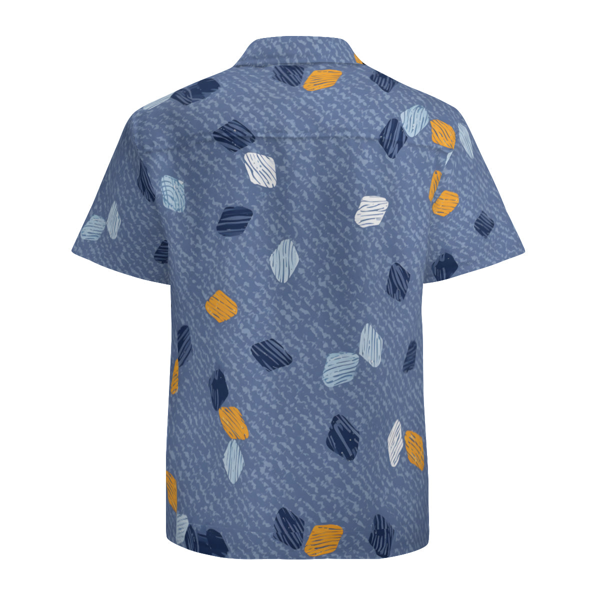 Abstract Denim Pattern Men's Casual Short-Sleeved Shirt