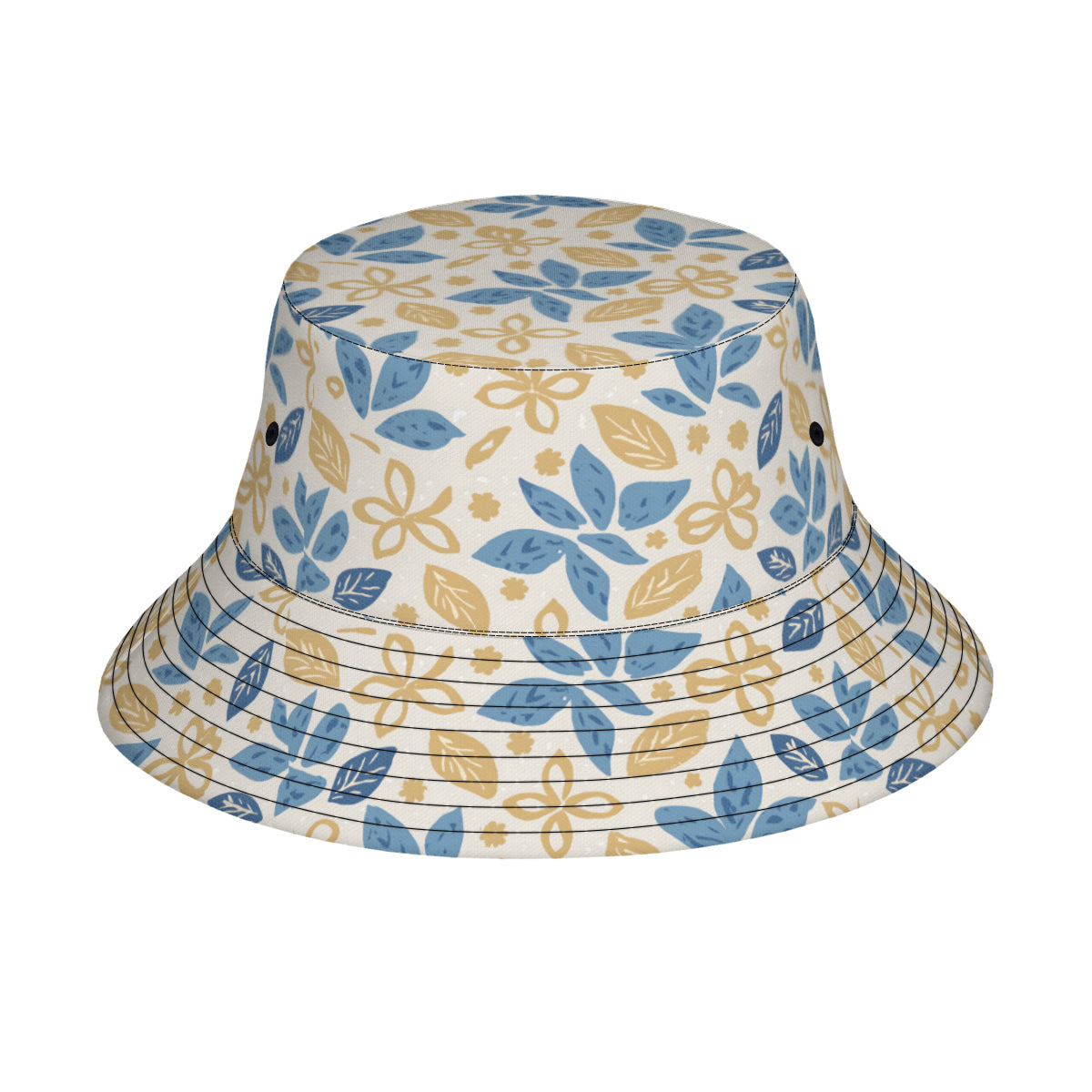 Tropical Floral Pattern Double-Sided Polyester Unisex Bucket Hat