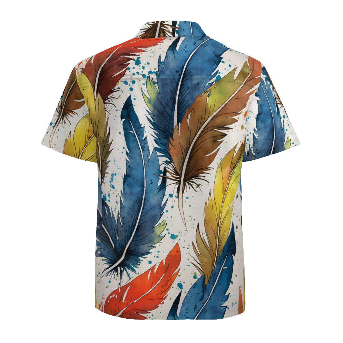 Expressive Feathers Men's Casual Short-Sleeved Shirt