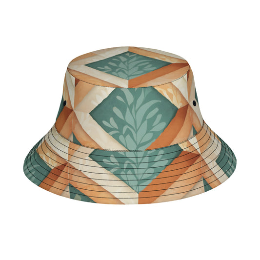 Abstract Pattern Double-Sided Unisex Polyester Bucket Hut