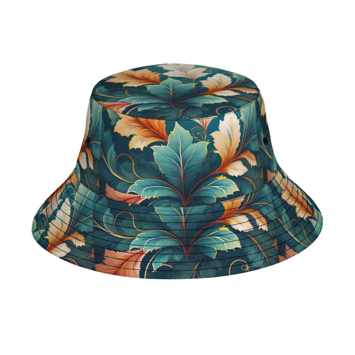 Botanical Pattern Double-Sided Unisex Polyester Bucket Hat