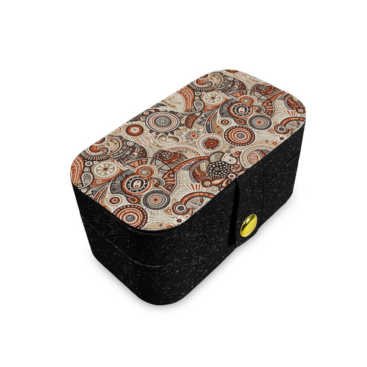 Abstract Motifs Personalized Portable Jewelry Box