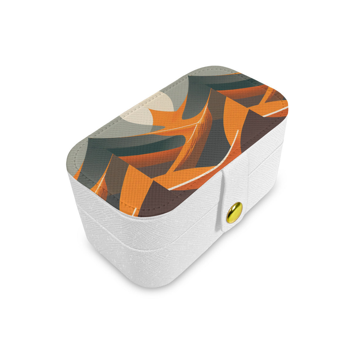 Abstract Orange Personalized Portable Jewelry Box