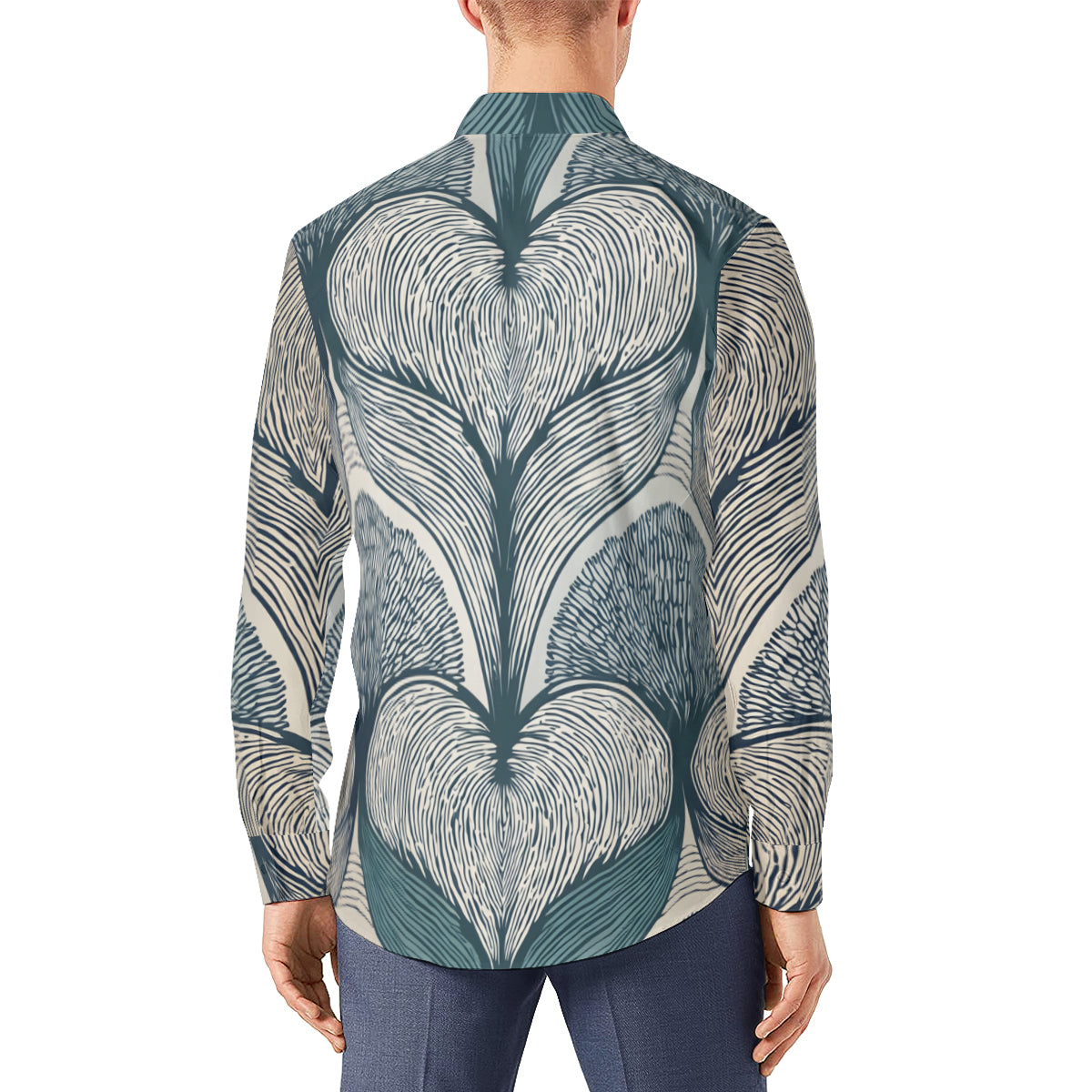 Botanical Patterns Men's Classic Long-Sleeved Shirt