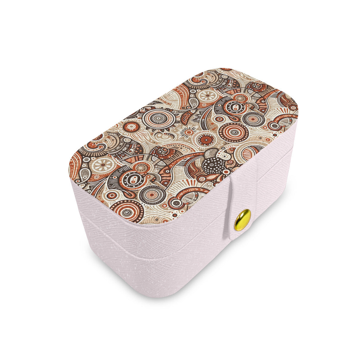 Abstract Motifs Personalized Portable Jewelry Box