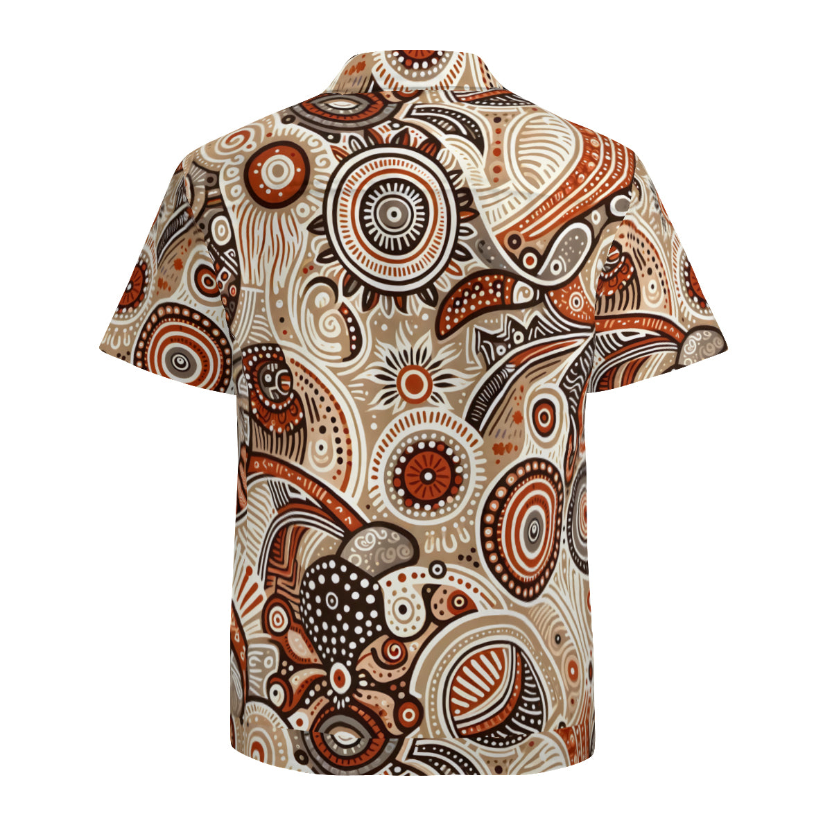 Abstract Motifs Man's Casual Short-Sleeved Shirt