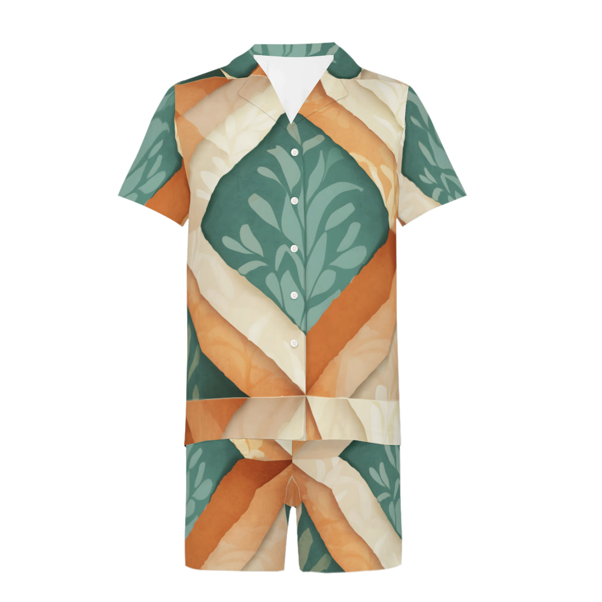 Abstract Pattern Man's Shirt and Short Set