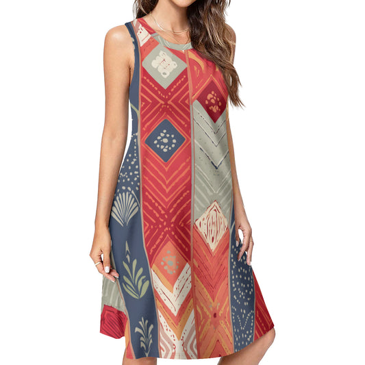 Abstract African Motifs Women's Casual Dress