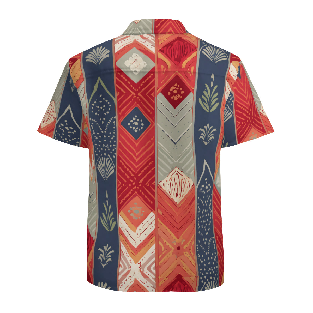 Abstract African Motifs Men's Casual Short-Sleeved Shirt