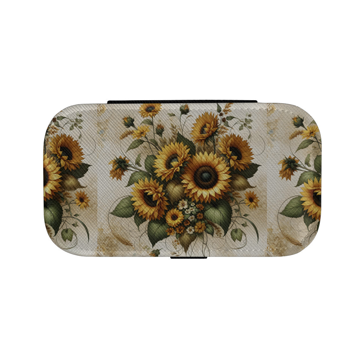 Sunflower Pattern Personalized Portable Jewelry Box