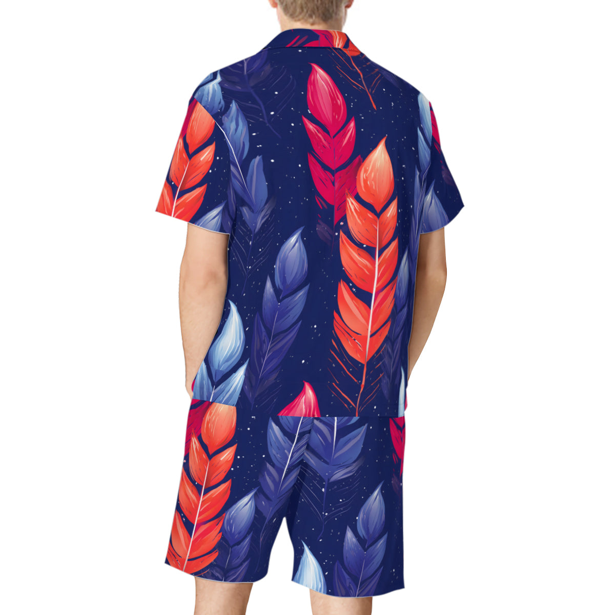 Abstract Pattern Man's Shirt and Short Set