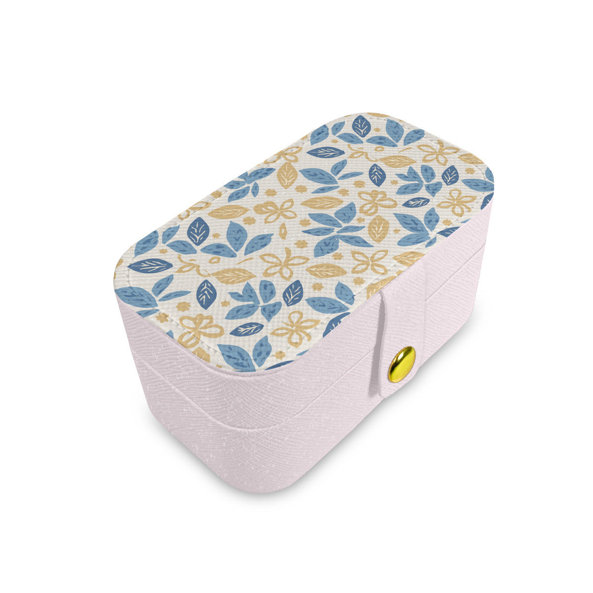 Tropical Floral Pattern Personalized Portable Jewelry Box