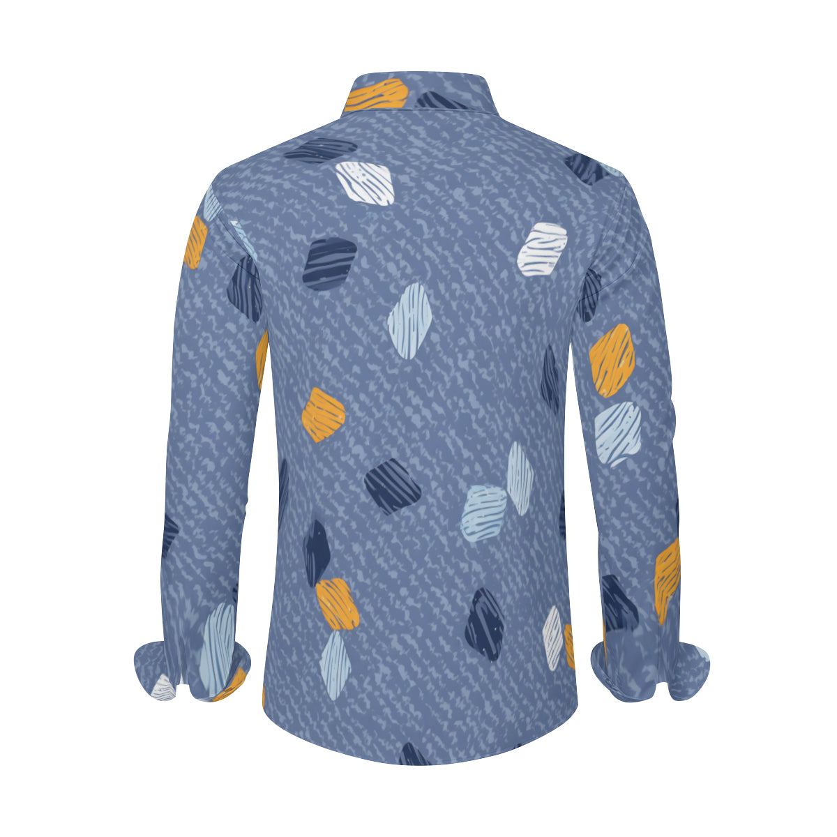 Abstract Denim Pattern Men's Classic Long-Sleeved Shirt