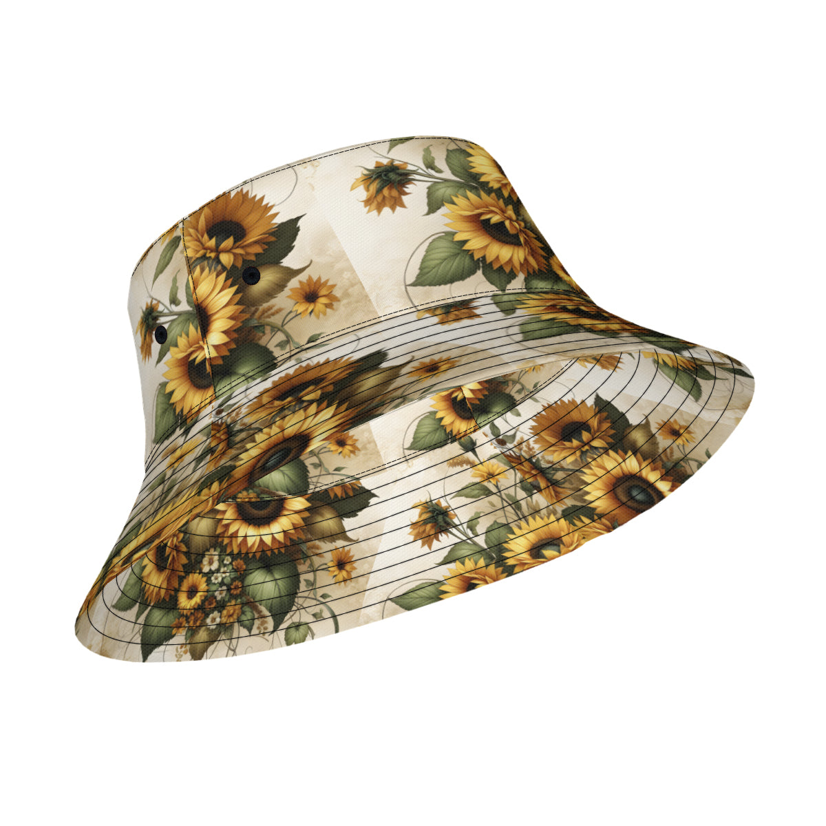 Sunflower Double-Sided Unisex Polyester Bucket Hat